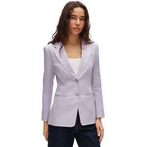 J.Crew Margeaux Blazer Lavender Blush Size 12 Linen Blend Notch Lapel